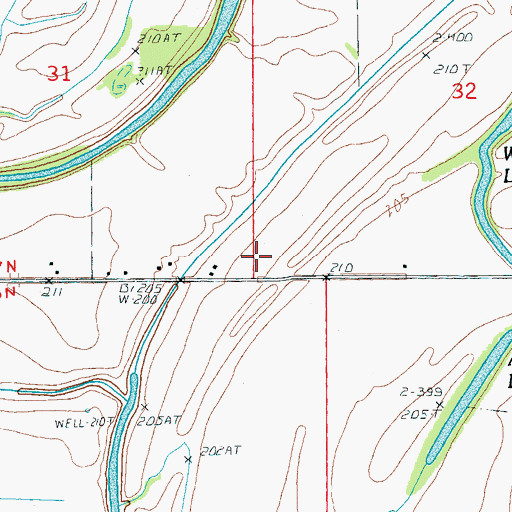 Topographic Map of Snowden Lake, AR