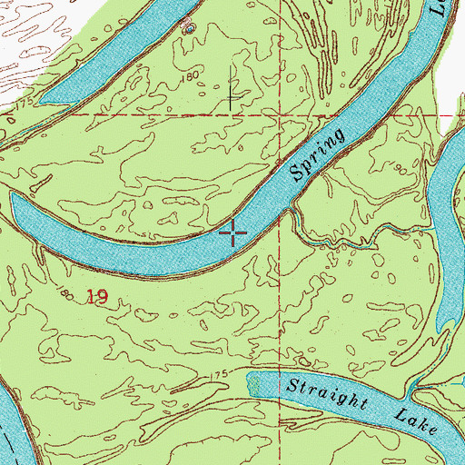 Topographic Map of Spring Lake, AR