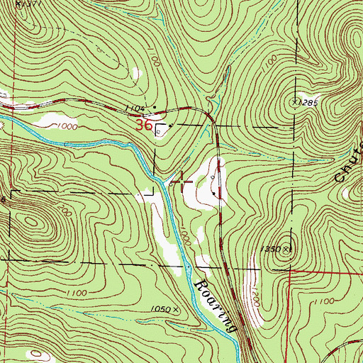 Topographic Map of Off Davis Hollow, MO