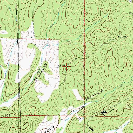 Topographic Map of Osage School (historical), MO