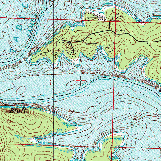 Topographic Map of Oswalt Cemetery (historical), MO