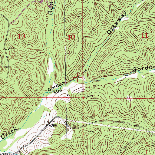 Topographic Map of Ottaway Hollow, MO