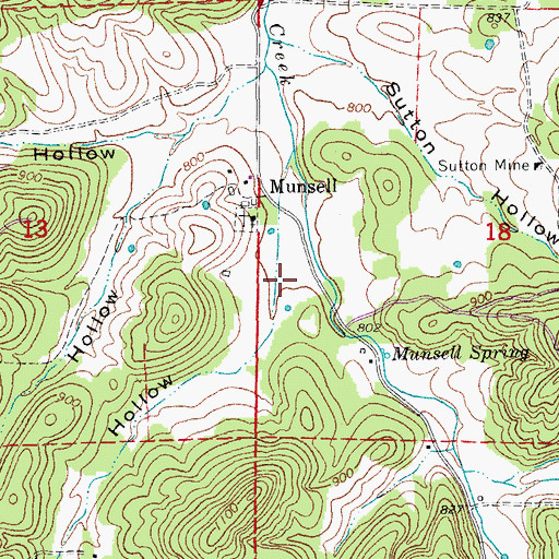 Topographic Map of Overstreet Hollow, MO