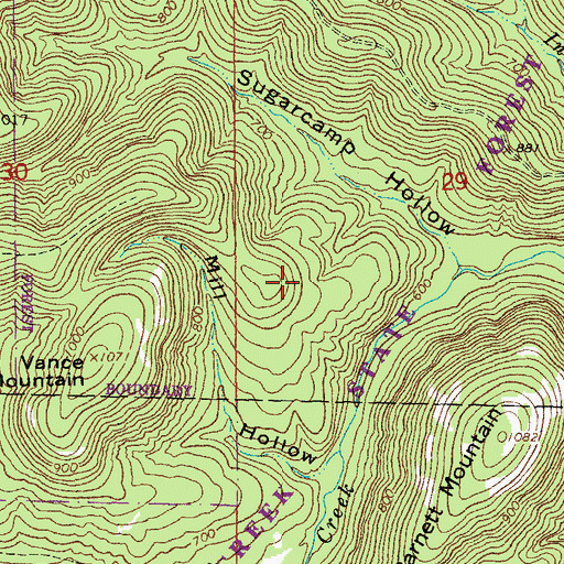 Topographic Map of Ozark National Scenic Riverway, MO