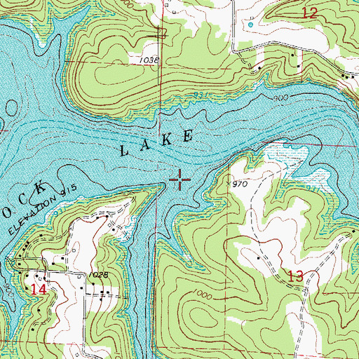 Topographic Map of Panther Creek, MO
