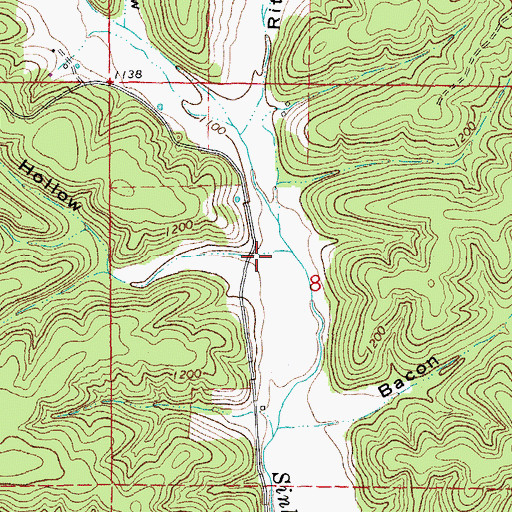 Topographic Map of Parks Hollow, MO