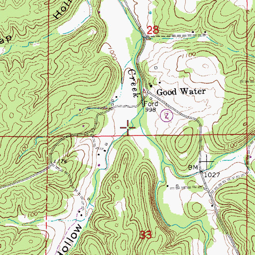 Topographic Map of Payne Hollow, MO