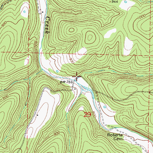 Topographic Map of Persimmon Hollow, MO