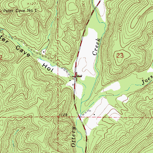 Topographic Map of Peter Cave Hollow, MO