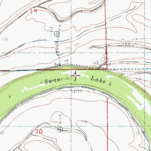 Topographic Map of Swan Lake, AR