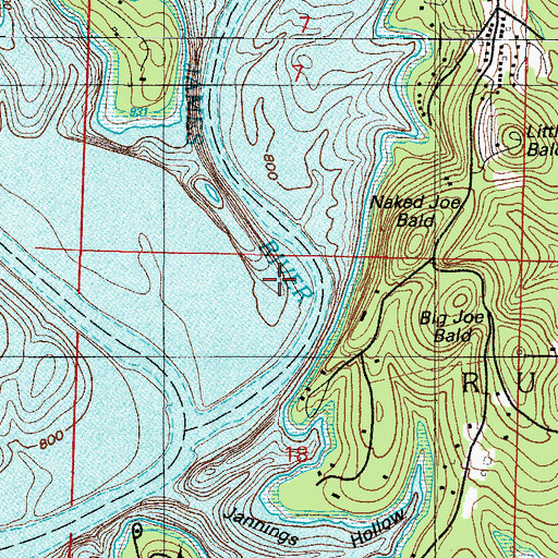 Topographic Map of Philibert Cemetery (historical), MO