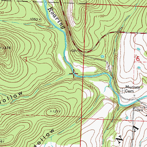 Topographic Map of Pine Hollow, MO