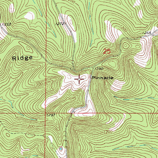 Topographic Map of Pinnacle, MO