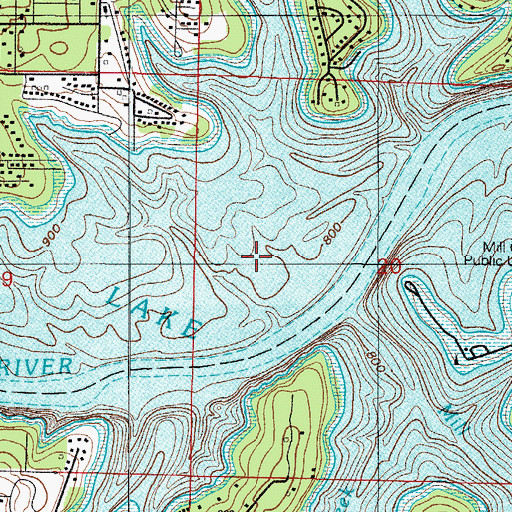 Topographic Map of Pitts Cemetery (historical), MO