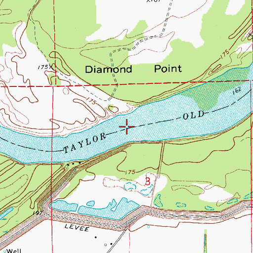 Topographic Map of Taylor Old River, AR