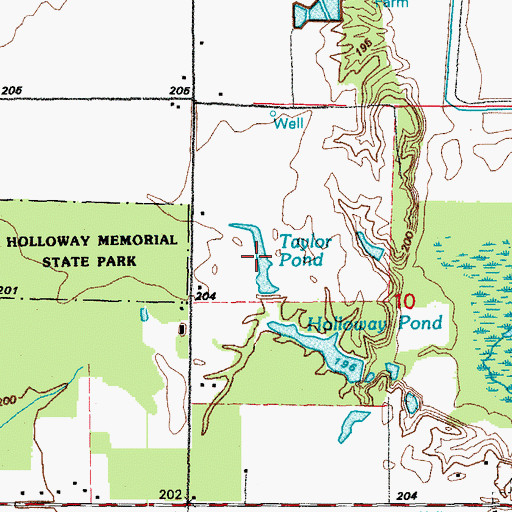 Topographic Map of Taylor Pond, AR