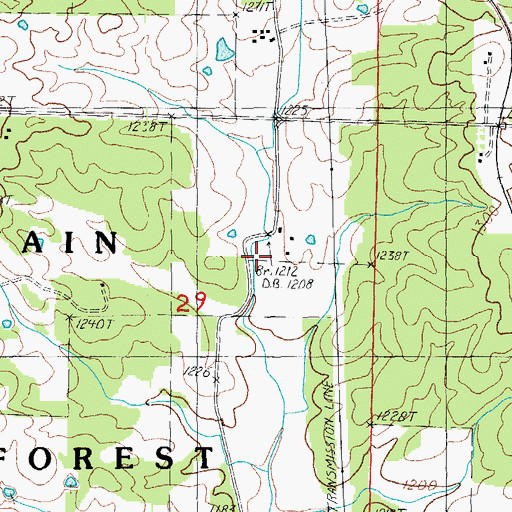 Topographic Map of Pleasant Valley School (historical), MO
