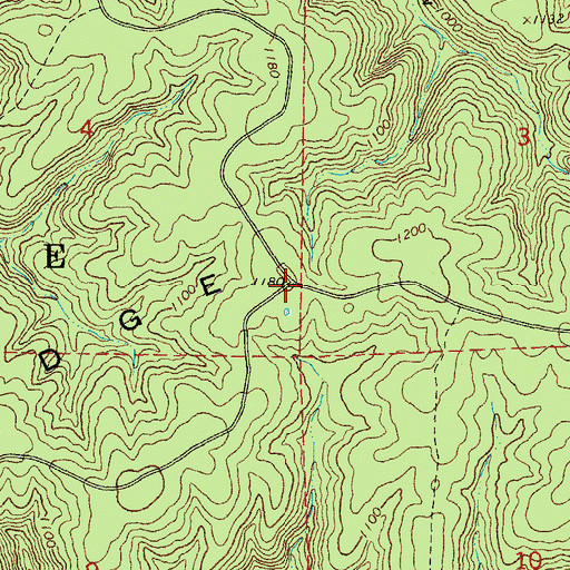 Topographic Map of Polk Ridge, MO