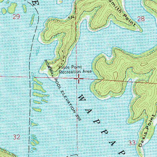 Topographic Map of Possum Hollow, MO
