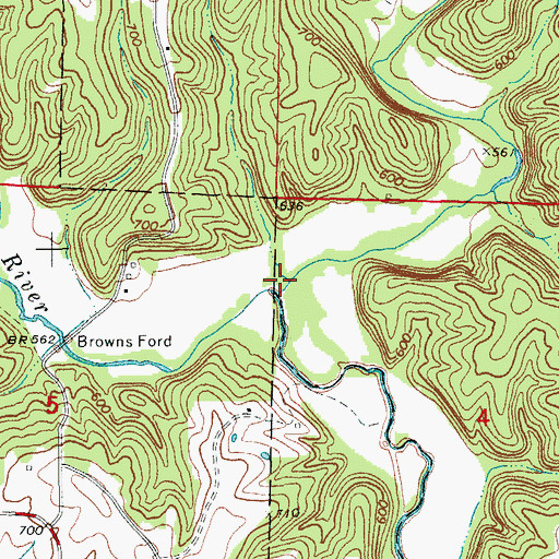 Topographic Map of Prairie Fork, MO