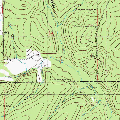 Topographic Map of Puls Hollow, MO