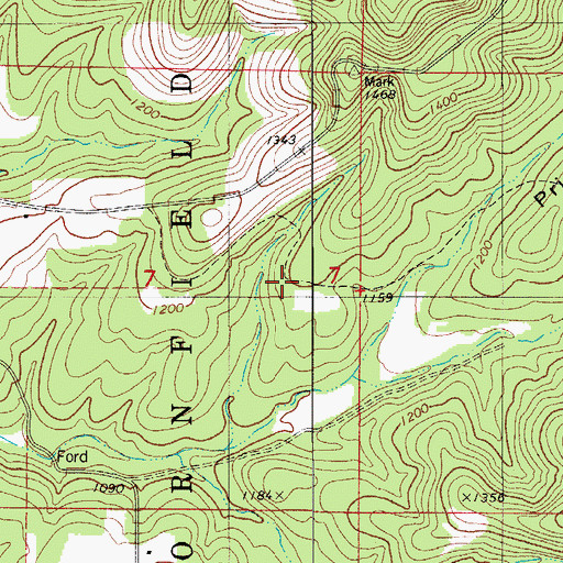 Topographic Map of Redoak School (historical), MO