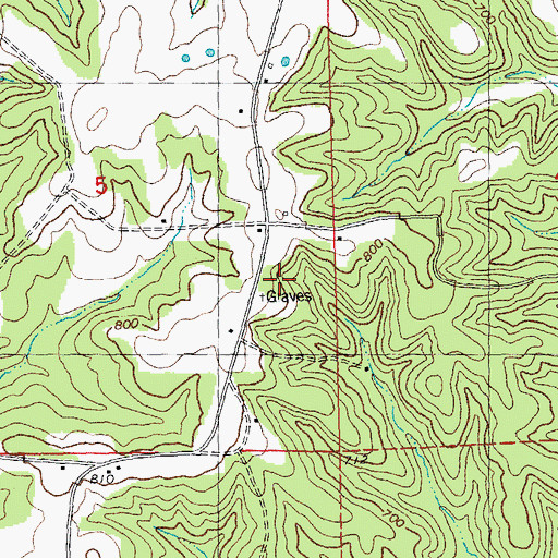 Topographic Map of Ridge Church (historical), MO