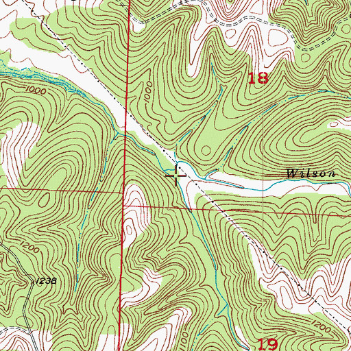 Topographic Map of Right Hand Hollow, MO