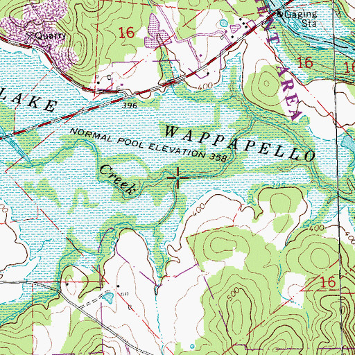 Topographic Map of Rings Creek, MO