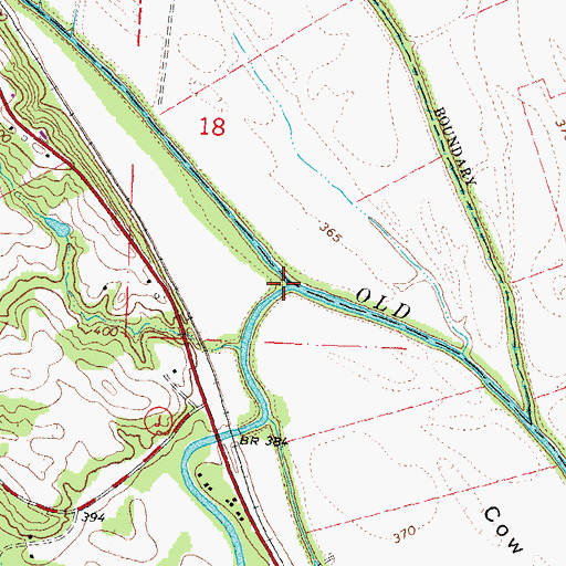 Topographic Map of River aux Vases, MO