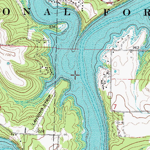 Topographic Map of Rock Creek, MO