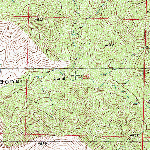 Topographic Map of Aquarius Cliffs, AZ