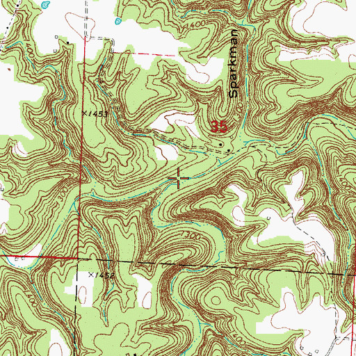 Topographic Map of Salem Hollow, MO