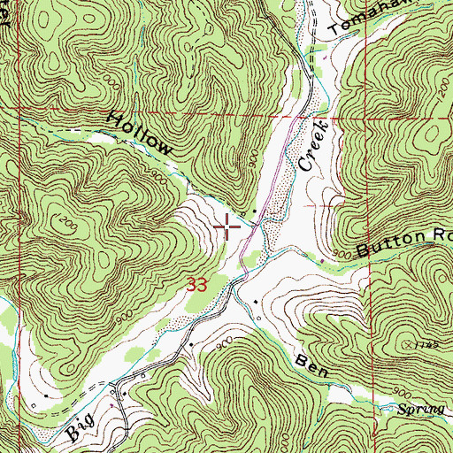 Topographic Map of Saltpeter Hollow, MO