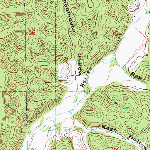 Topographic Map of Schoolhouse Hollow, MO