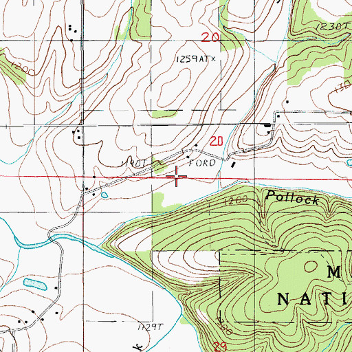 Topographic Map of Schoolhouse Hollow, MO
