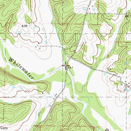 Topographic Map of Shrum Creek, MO