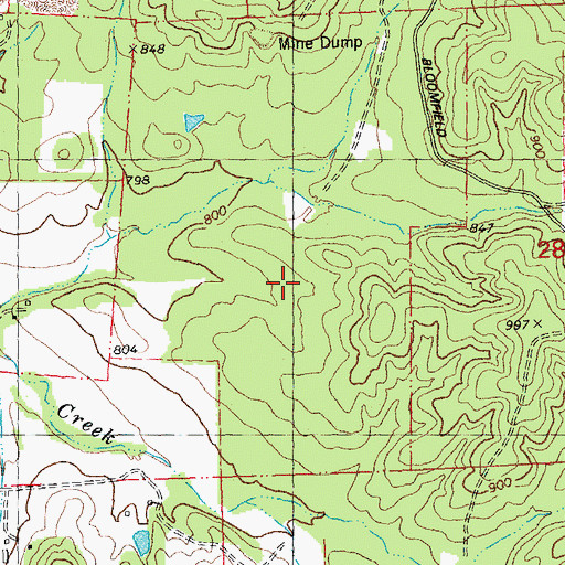 Topographic Map of Schulte Mine (historical), MO