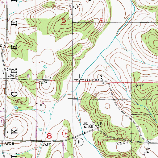 Topographic Map of Scotts Branch, MO