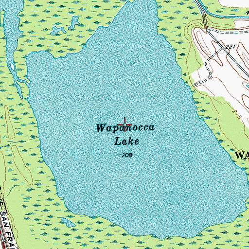 Topographic Map of Wapanocca Lake, AR