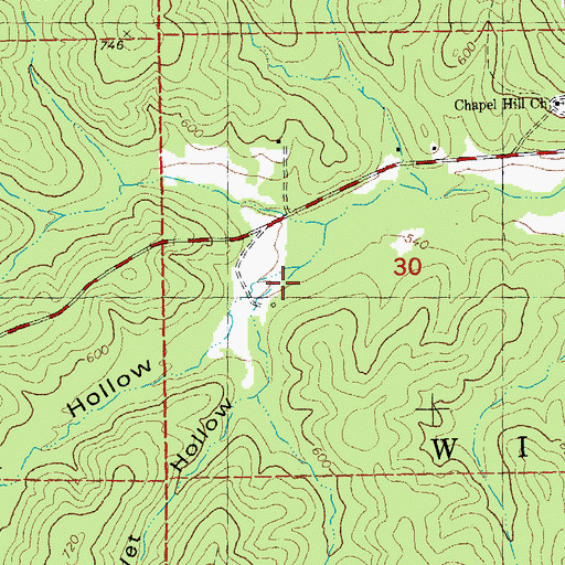 Topographic Map of Seed Tick Hollow, MO