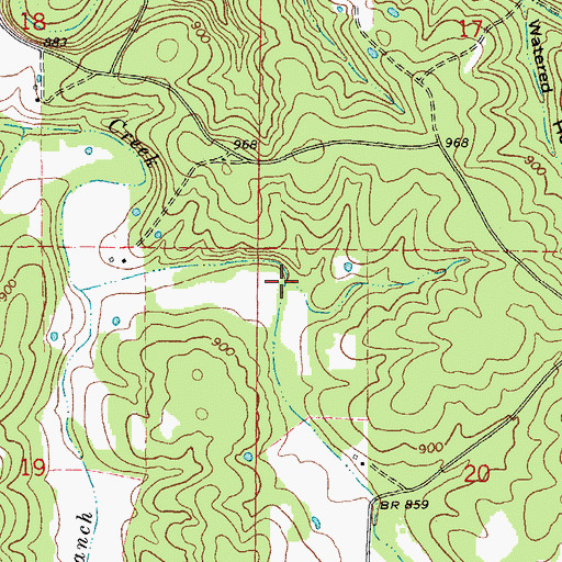 Topographic Map of Setzer Branch, MO