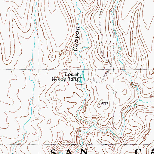 Topographic Map of Lower Windy Tank, AZ