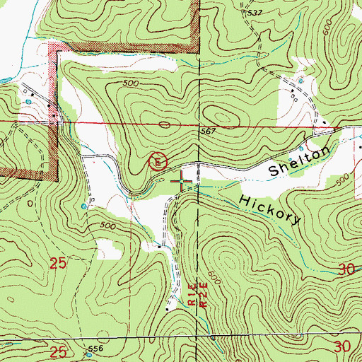 Topographic Map of Shelton Hollow, MO