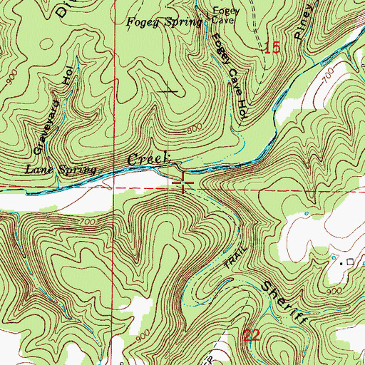 Topographic Map of Sheriff Hollow, MO