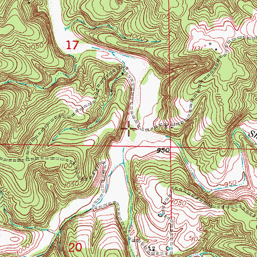 Topographic Map of Sherrill Creek, MO
