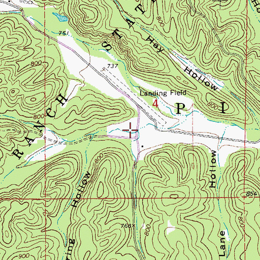 Topographic Map of Silo Hollow, MO