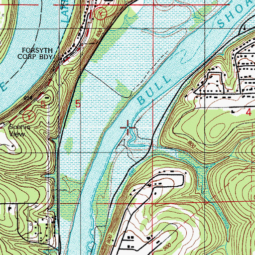 Topographic Map of Silver Creek, MO