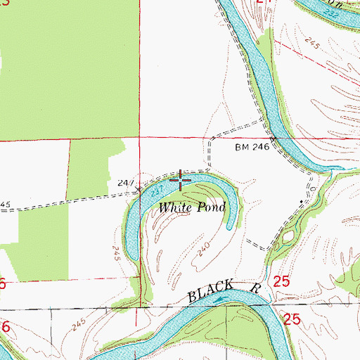 Topographic Map of White Pond, AR