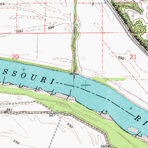 Topographic Map of Slate Creek, MO